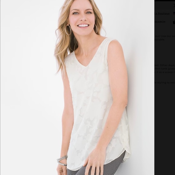 Chico's Tops Chicos Reversible Texturedsmooth Tank Poshmark